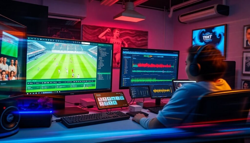 Обозрение фото- и видеоматериалов с еврокубков - иллюстрация