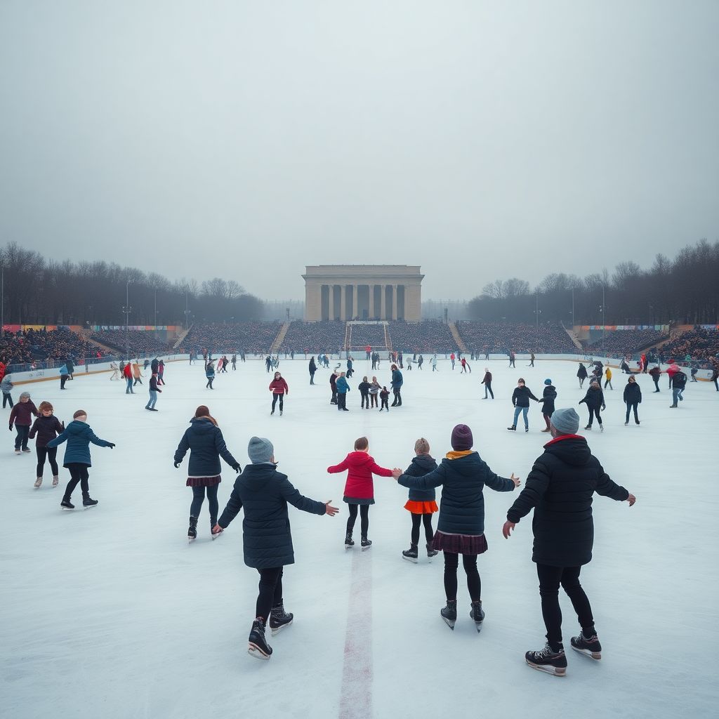 Мировой рекорд в Лужниках: массовая тренировка по фигурному катанию на льду